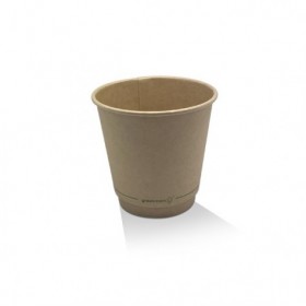 8oz Aqueous Coated Bamboo DW Cup/One -lid -Fits -All  500 pcs