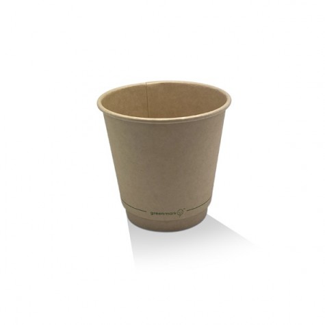 8oz Aqueous Coated Bamboo DW Cup/One -lid -Fits -All  500 pcs