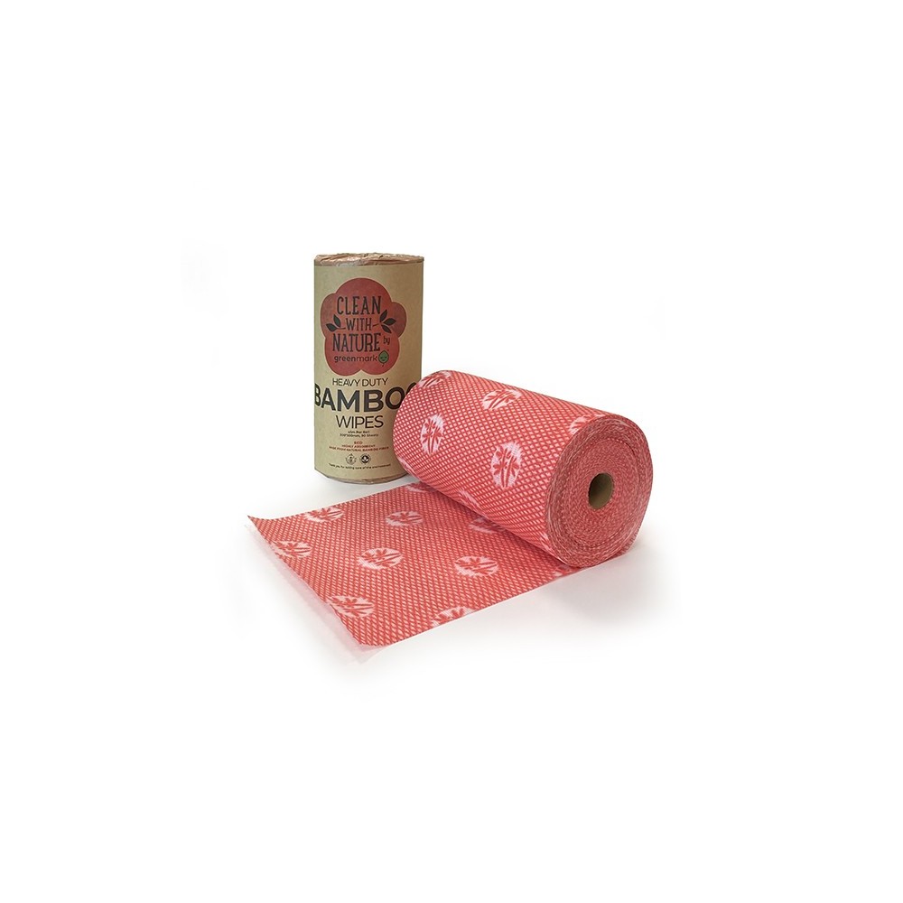 Heavy Duty Bamboo Wipes Red  6 rolls pcs