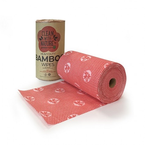 Heavy Duty Bamboo Wipes Red  6 rolls pcs