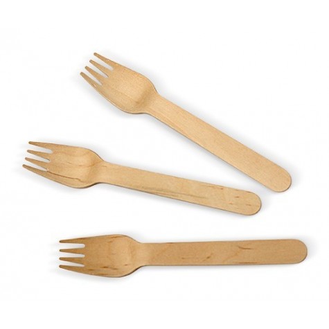 Coated Wooden Fork  2000 pcs