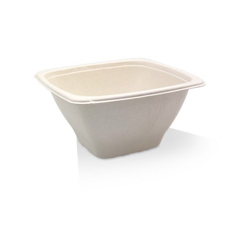 Square Container Sugarcane Natural 42oz  300 pcs