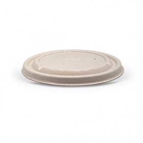 Sugarcane Lid for Takeaway Bowl  300 pcs