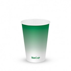 420ml / 14oz (90mm) Cold Paper BioCups - green fade  1000 pcs