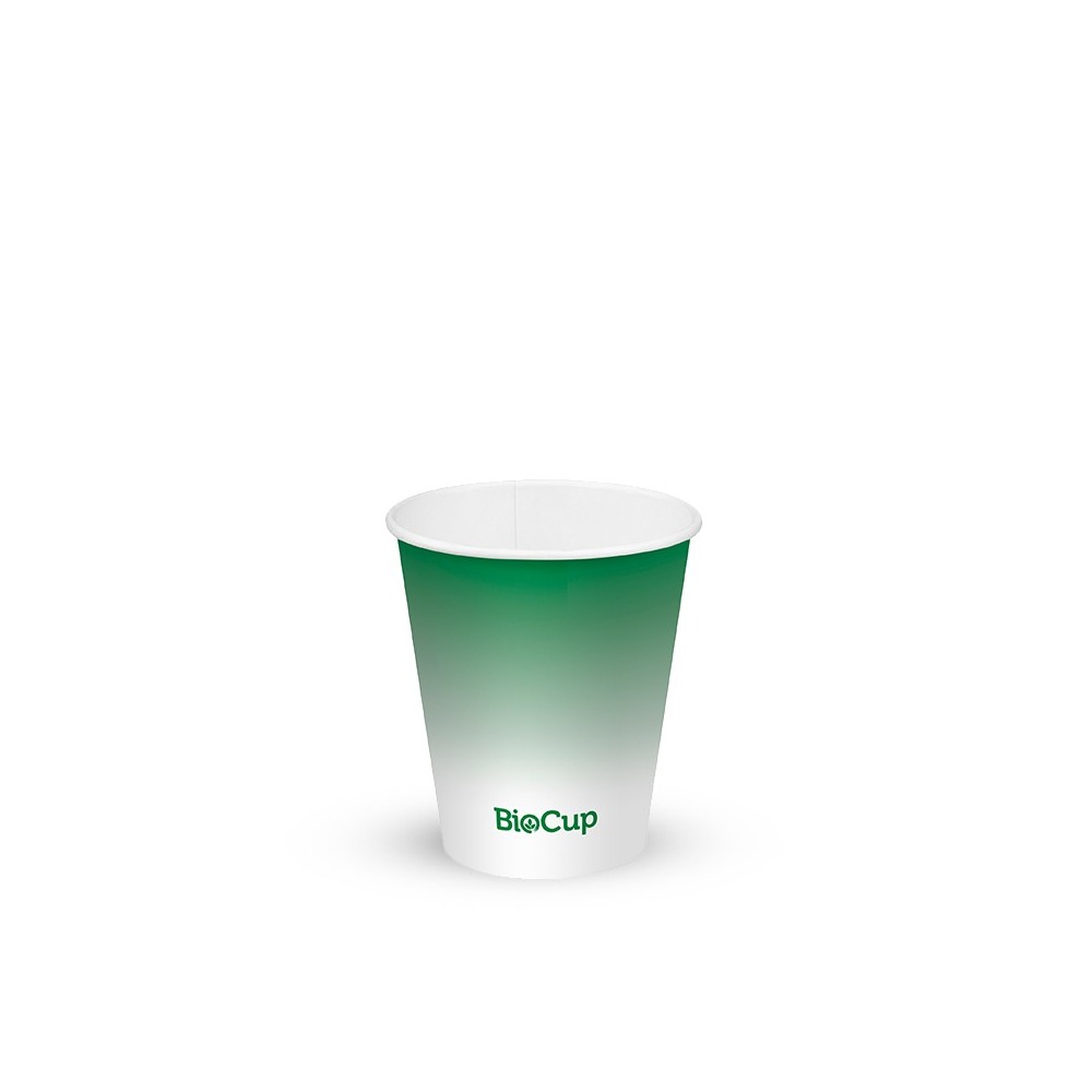 200ml / 6oz (80mm) Cold Paper BioCups - green fade  1000 pcs