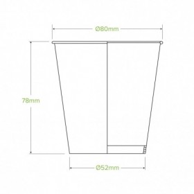 200ml / 6oz (80mm) Cold Paper BioCups - green fade  1000 pcs