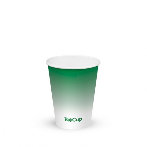 280ml / 8oz (80mm) Cold Paper BioCups - green fade  1000 pcs