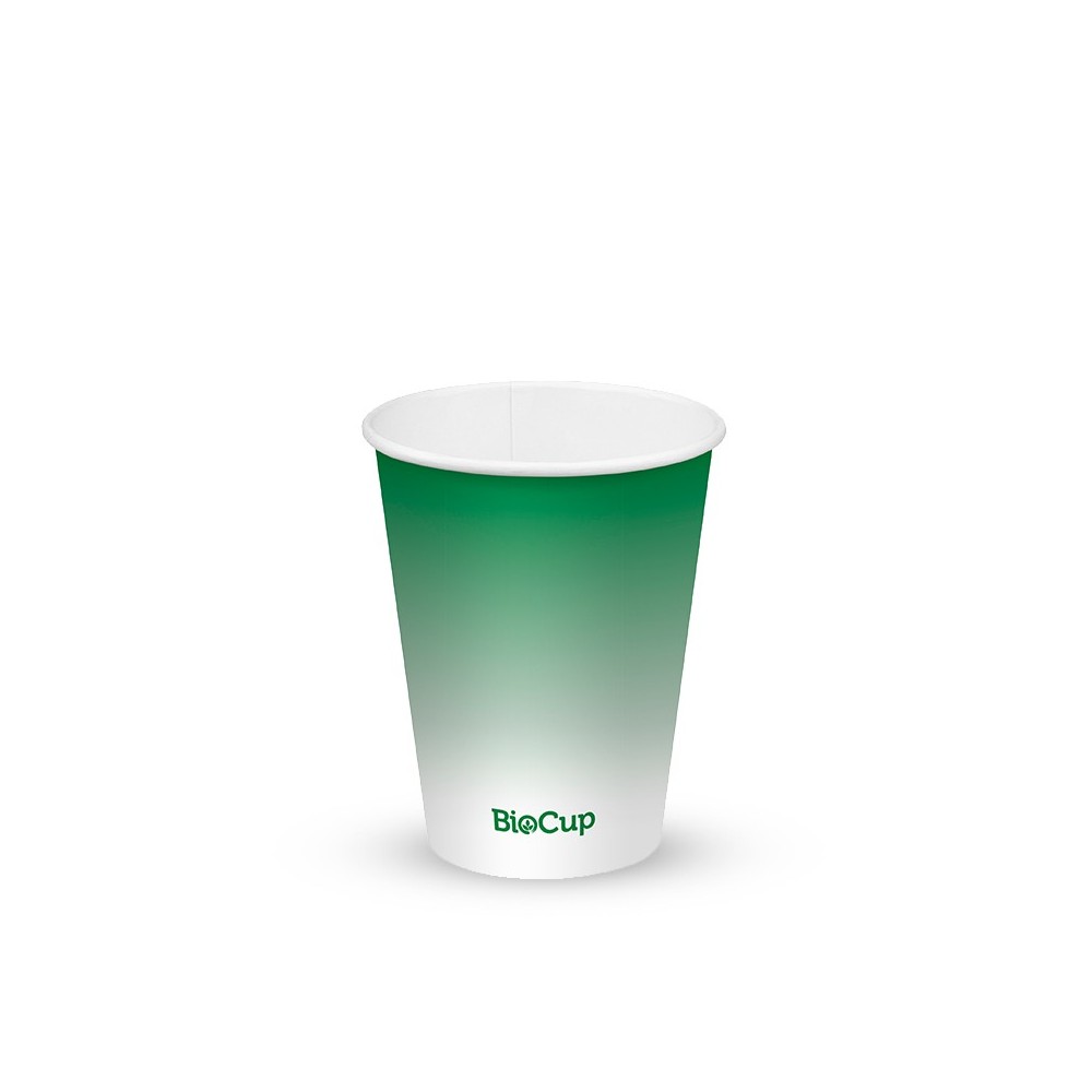 360ml / 12oz (90mm) Cold Paper BioCups - green fade  1000 pcs