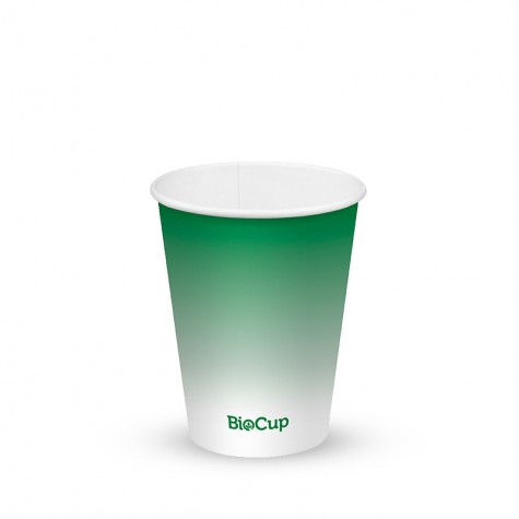 360ml / 12oz (90mm) Cold Paper BioCups - green fade  1000 pcs
