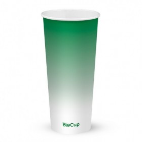 700ml / 24oz (90mm) Cold Paper BioCups - green fade  500 pcs