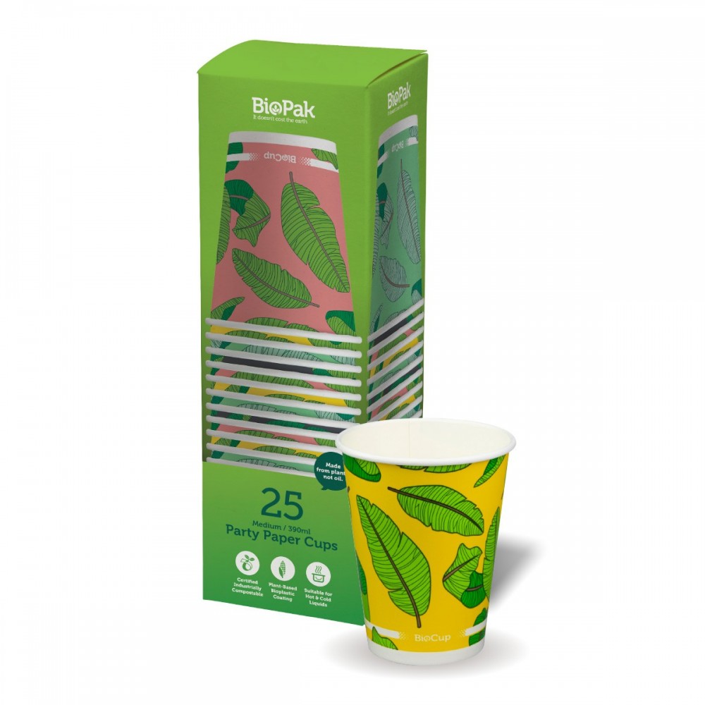 390ml / 12oz Paper Cold Cups - 25pk  125 pcs