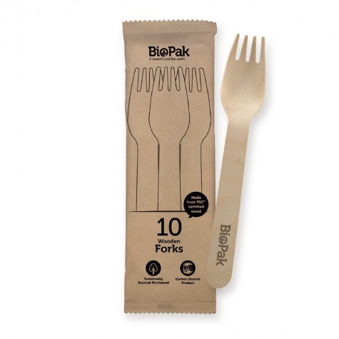 16cm Wooden Fork - 20 x 10 per pack FSC 100% certified birchwood  200 pcs