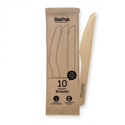 16cm Wooden Knife - 10 x 32 per pack FSC 100% certified birchwood  320 pcs