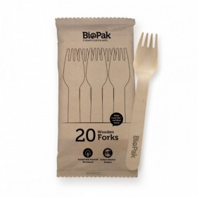 16cm Wooden Fork - 20 x 20 per pack FSC 100% certified birchwood  400 pcs