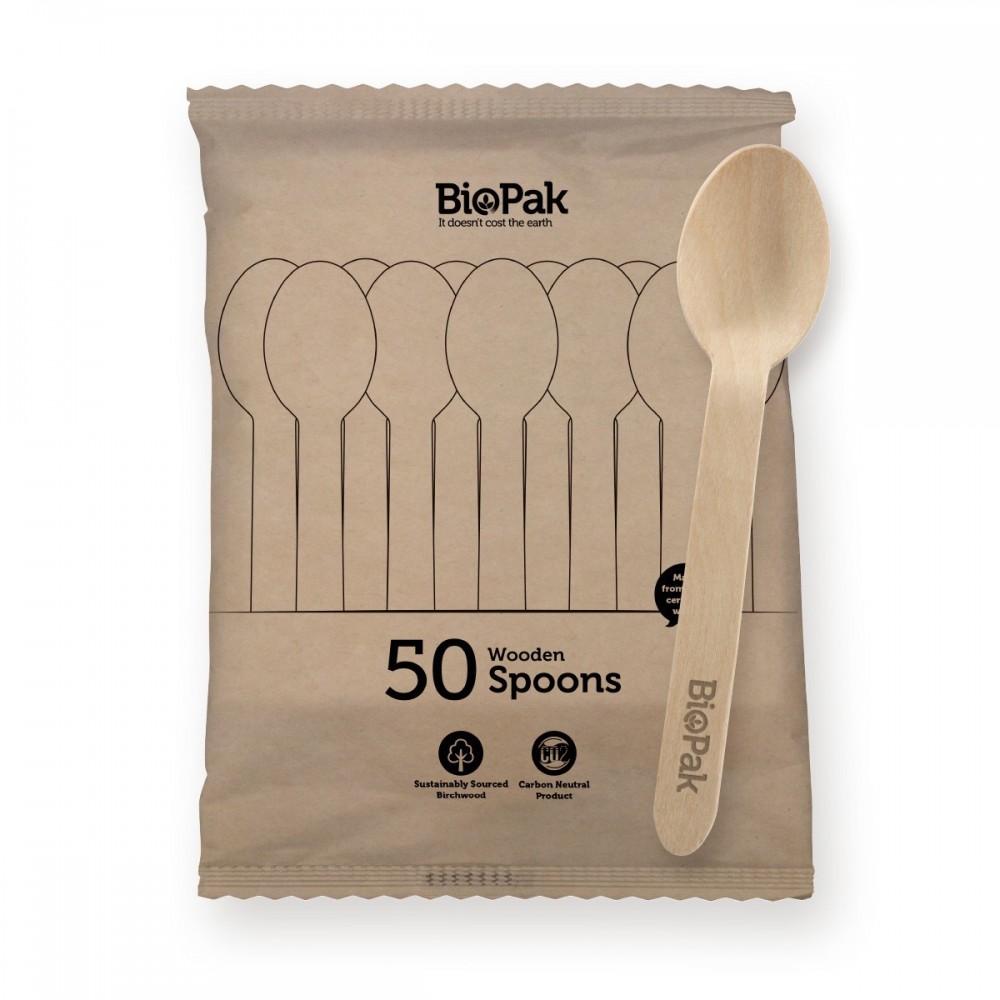 16cm Wooden Spoon - 50 x 20 per pack FSC 100% certified birchwood  1000 pcs