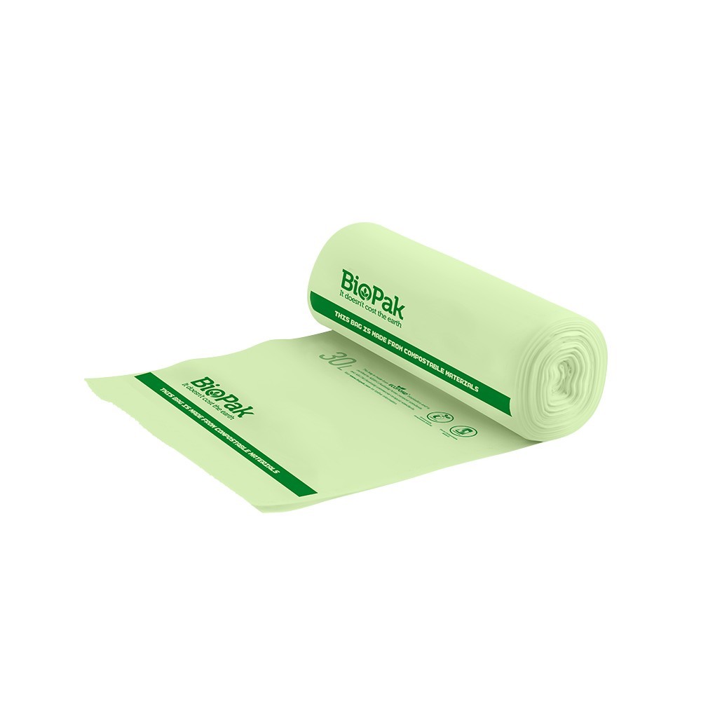 50L Bioplasitc Bin Liner - 940x600mm - 0.018mm thick - 18 rolls of 30 - Green  540 pcs