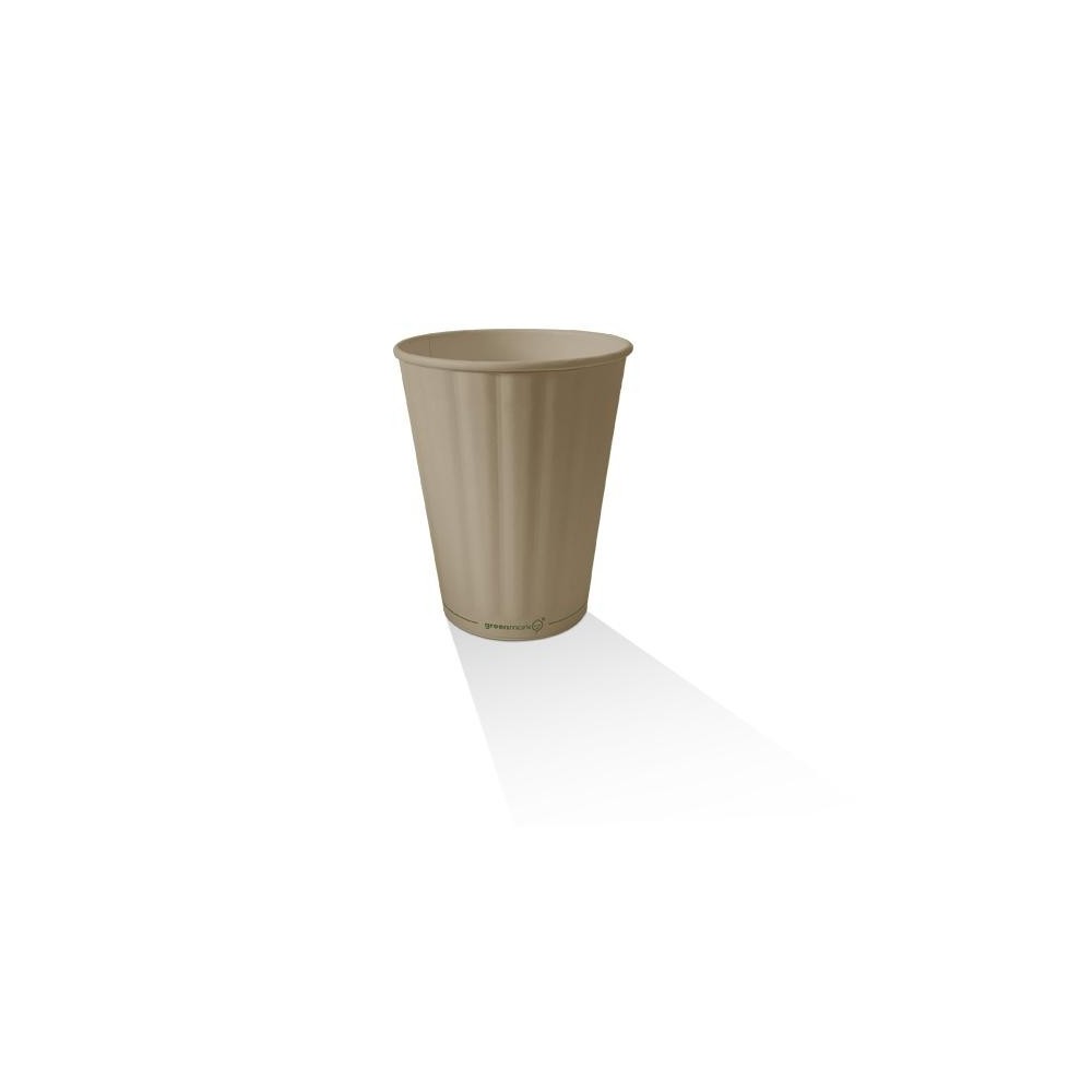 12oz Double Wall Aqueous Coated Bamboo Embossed Coffee Cup  1000 pcs