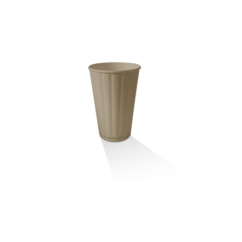 16oz Double Wall Aqueous Coated Bamboo Embossed Coffee Cup  600 pcs