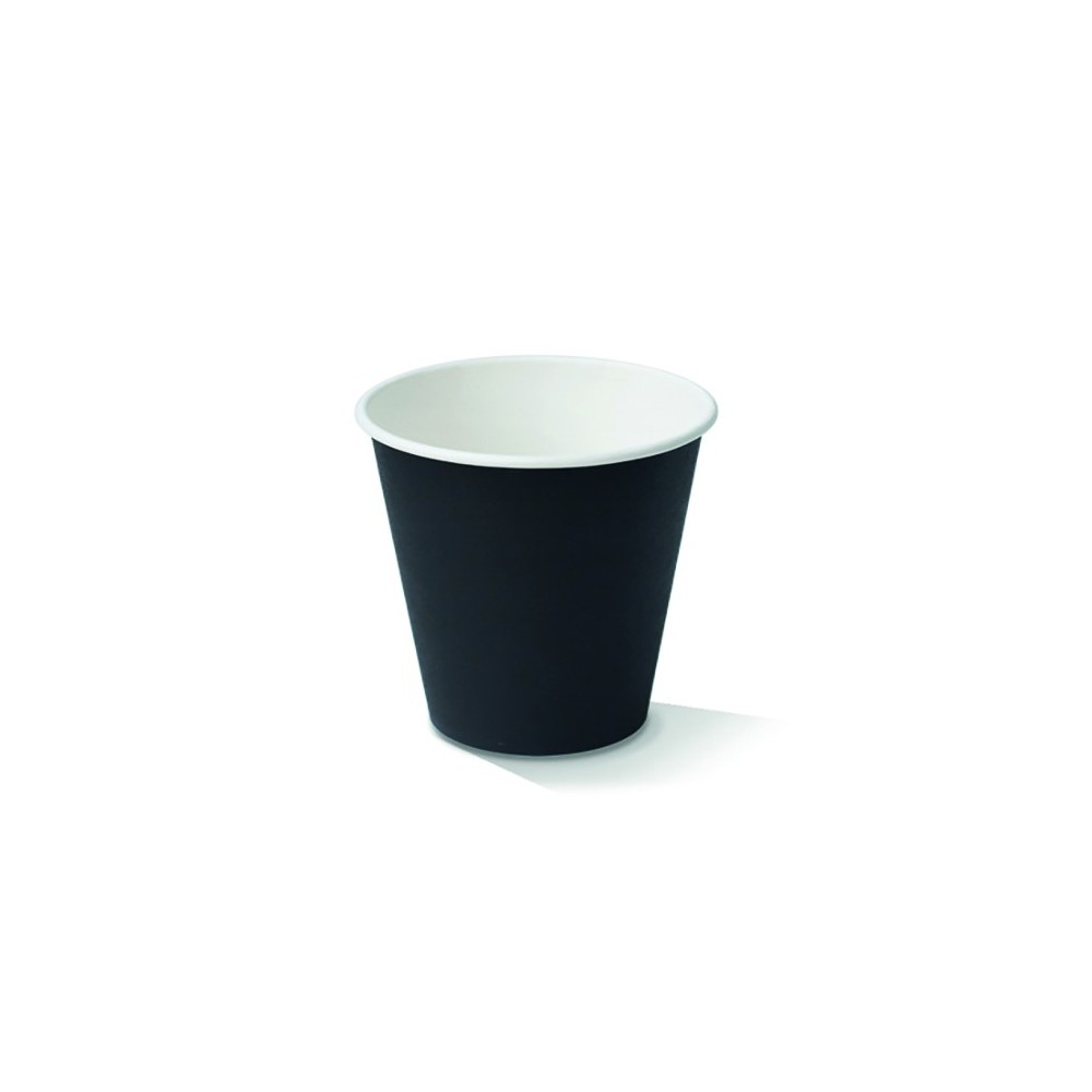 6oz Single Wall Coffee Cup Black PE  1000 pcs