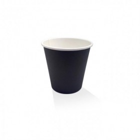 8oz(90mm) Single Wall Coffee Cup Black PE  1000 pcs