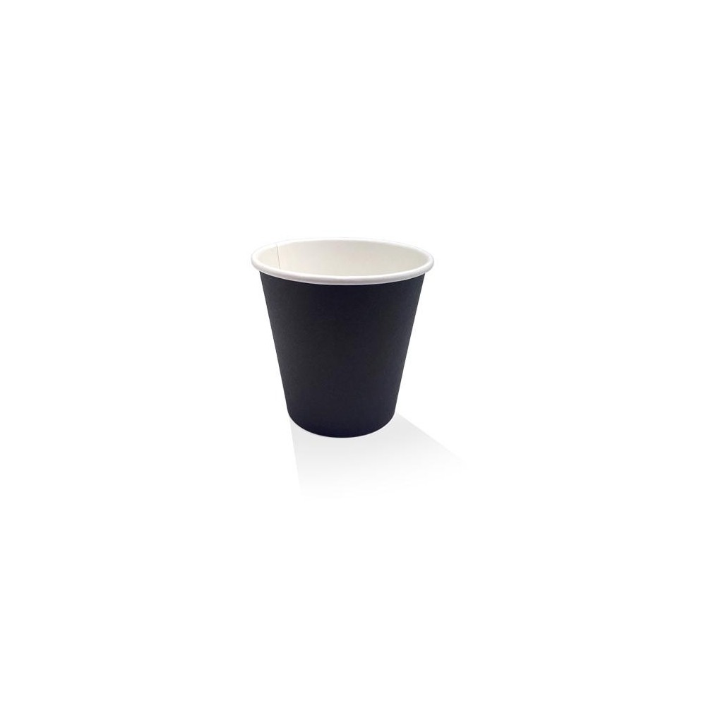 8oz(90mm) Single Wall Coffee Cup Black PE  1000 pcs