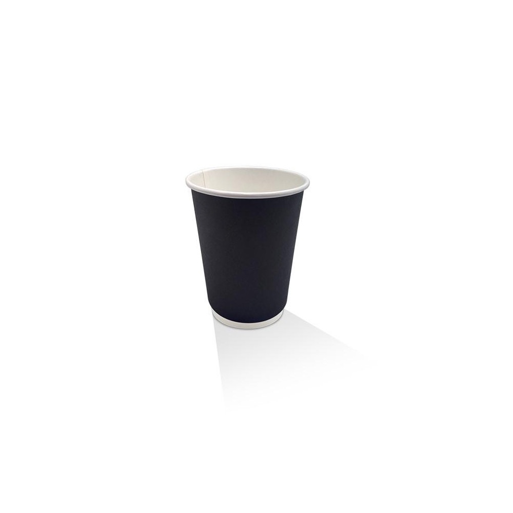 8oz Double Wall Coffee Cup Black PE  500 pcs