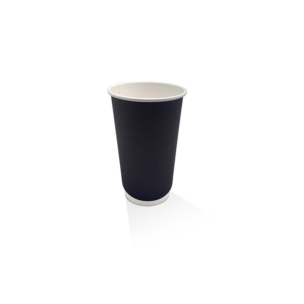 16oz Double Wall Coffee Cup Black PE  500 pcs