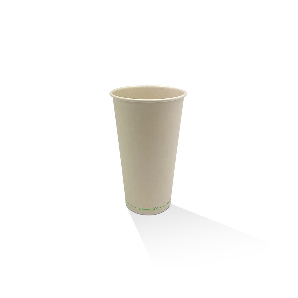 24oz BioPBS Cold Drink/Milkshake Bamboo Paper Cup Compostable  500 pcs