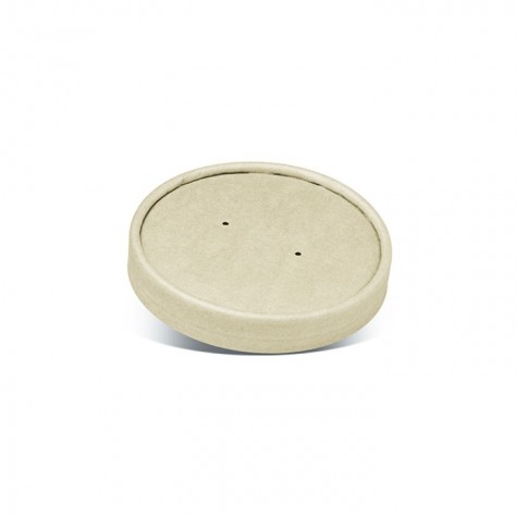 Bamboo Paper Lid PLA Coated for 8/12oz Bowl  1000 pcs