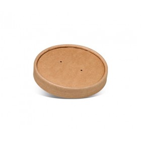 Bamboo Paper Lid PLA Coated for 26/32oz Bowl  500 pcs