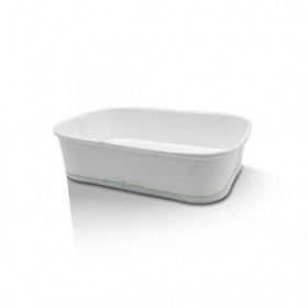 500ml Takeaway Rectangular Container White PLA Coated  300 pcs