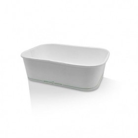 650ml Takeaway Rectangular Container White PLA Coated  300 pcs