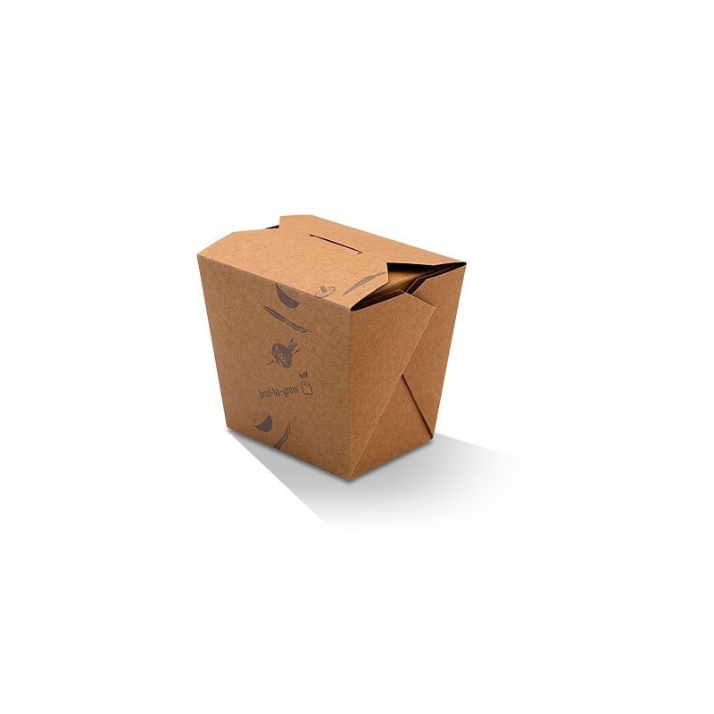 16oz Noodle / Fried Rice Takeaway Box (PLA) - BROWN  500 pcs