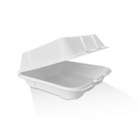 9" High Sugarcane Bagasse Takeaway Clamshell  200 pcs
