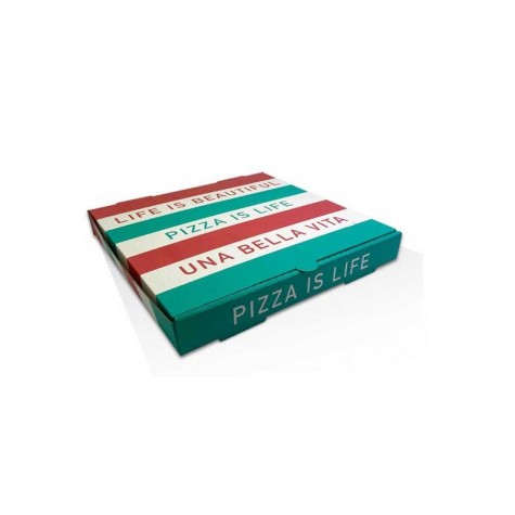 11" White Printed Pizza Box  100 pcs