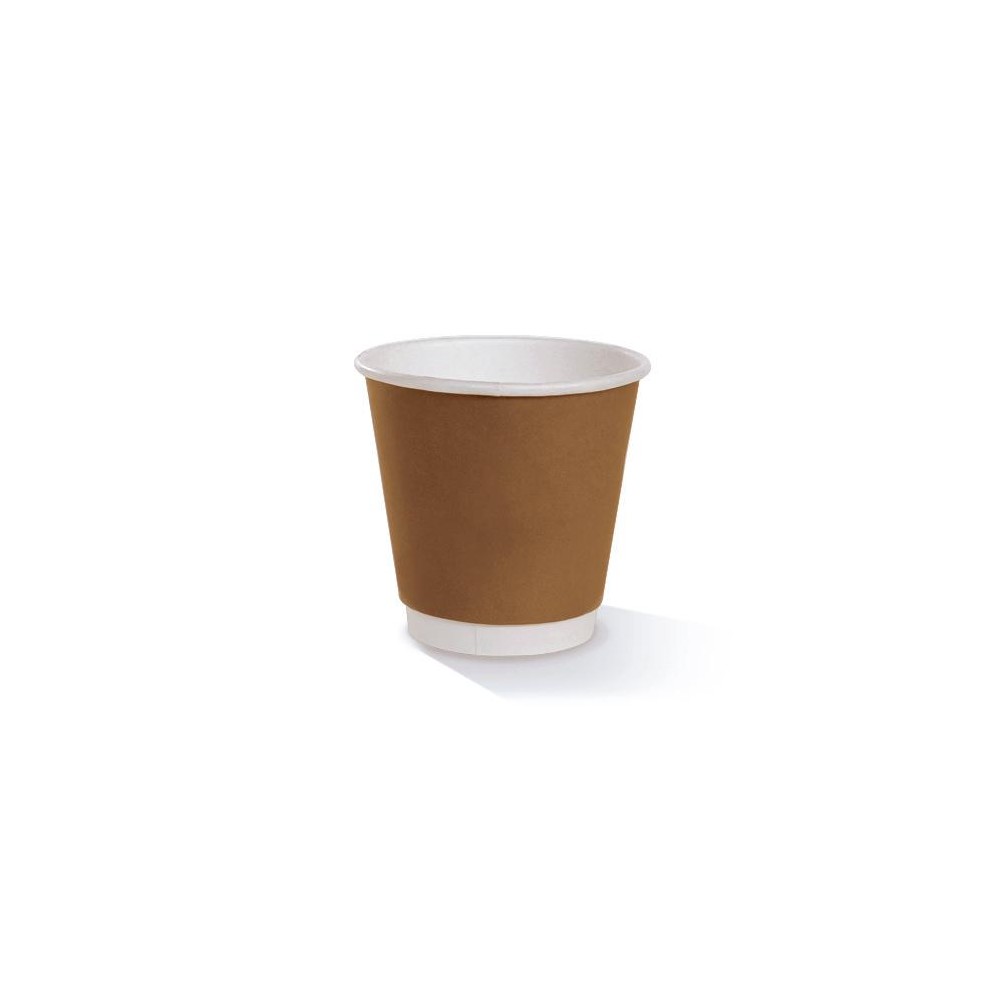 8oz Biodegradable Double Wall Coffee Cup One Lid Fits All