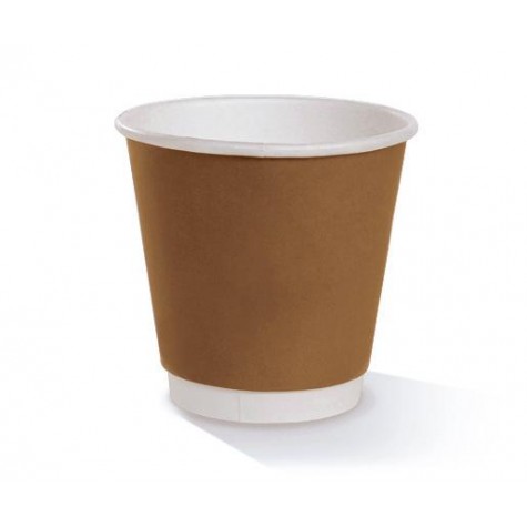 8oz Biodegradable Double Wall Coffee Cup One Lid Fits All