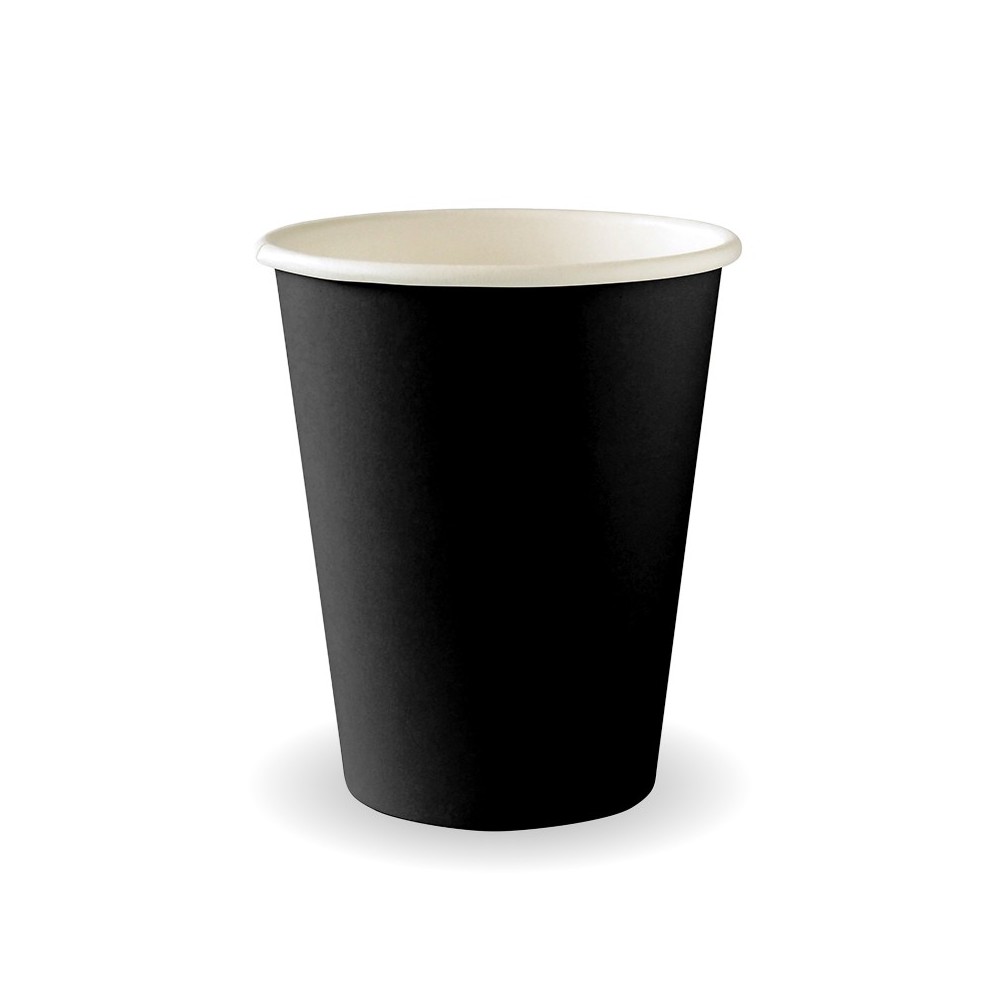 8oz Aqueous Single Wall BioCup Black  1000 pcs