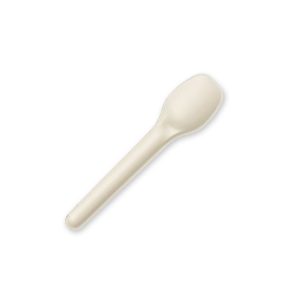 11cm Sugarcane Tea Spoon - White   3000 pcs