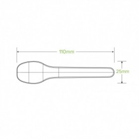 11cm Sugarcane Tea Spoon - White   3000 pcs