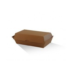 Snack Takeaway Box Large(205x106x76) Corrugated Kraft Plain  200 pcs