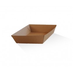 Medium Takeaway Tray (180x134x45) Corrugated Kraft Plain  250 pcs