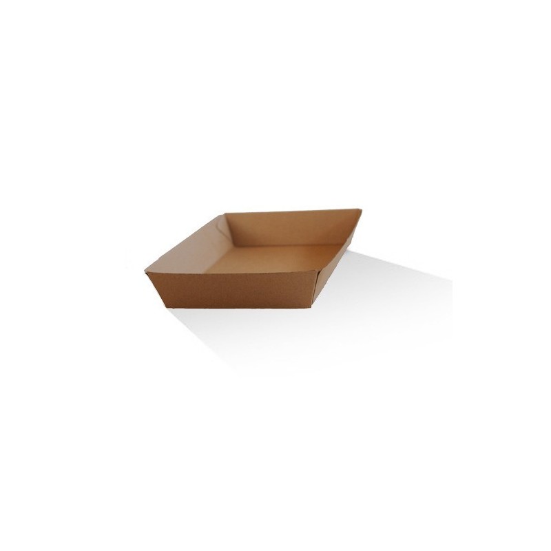 Takeaway Tray Large (152x225x45) Corrugated Kraft Plain  250 pcs