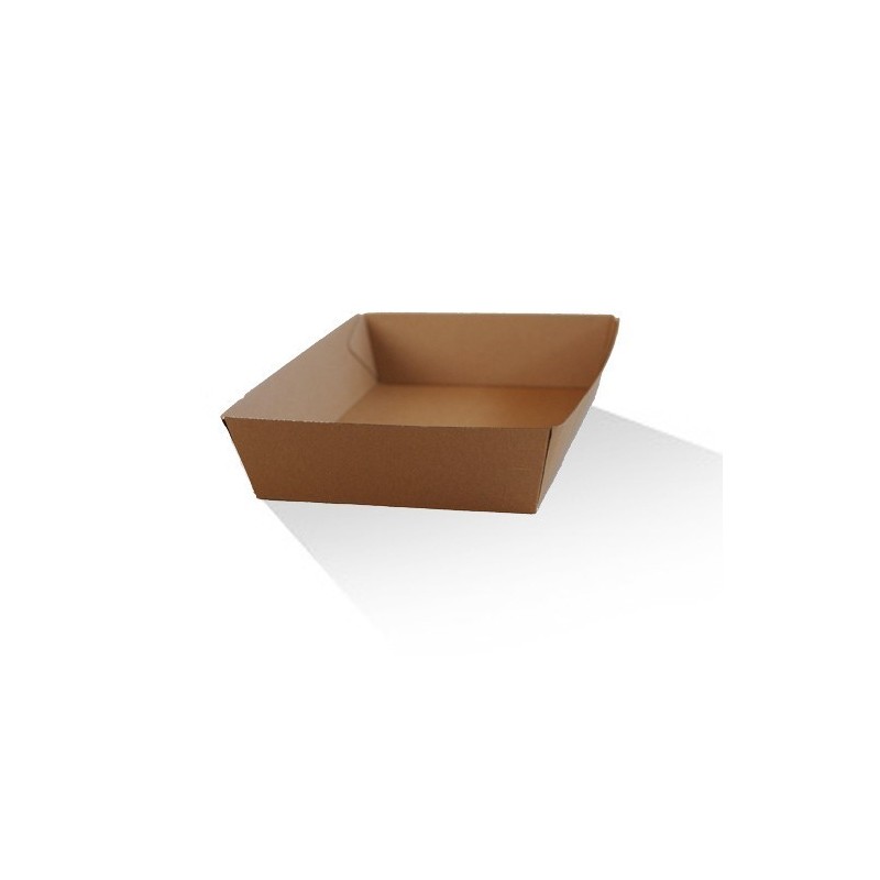 Takeaway Tray x-Large (252x179x58) Corrugated Kraft Plain  100 pcs