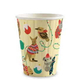 8oz Double Wall Bio Coffee Cup Christmas  1000 Pcs