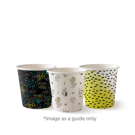 4oz Coffee Cup BioPlastic Single Wall Art Series - 2000 pcs