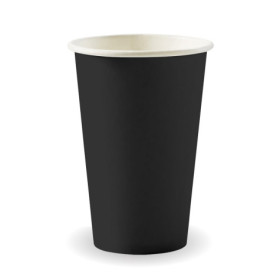 12oz (80mm) Aqueous Coated SW Hot Paper BioCup - Black  1000 pcs