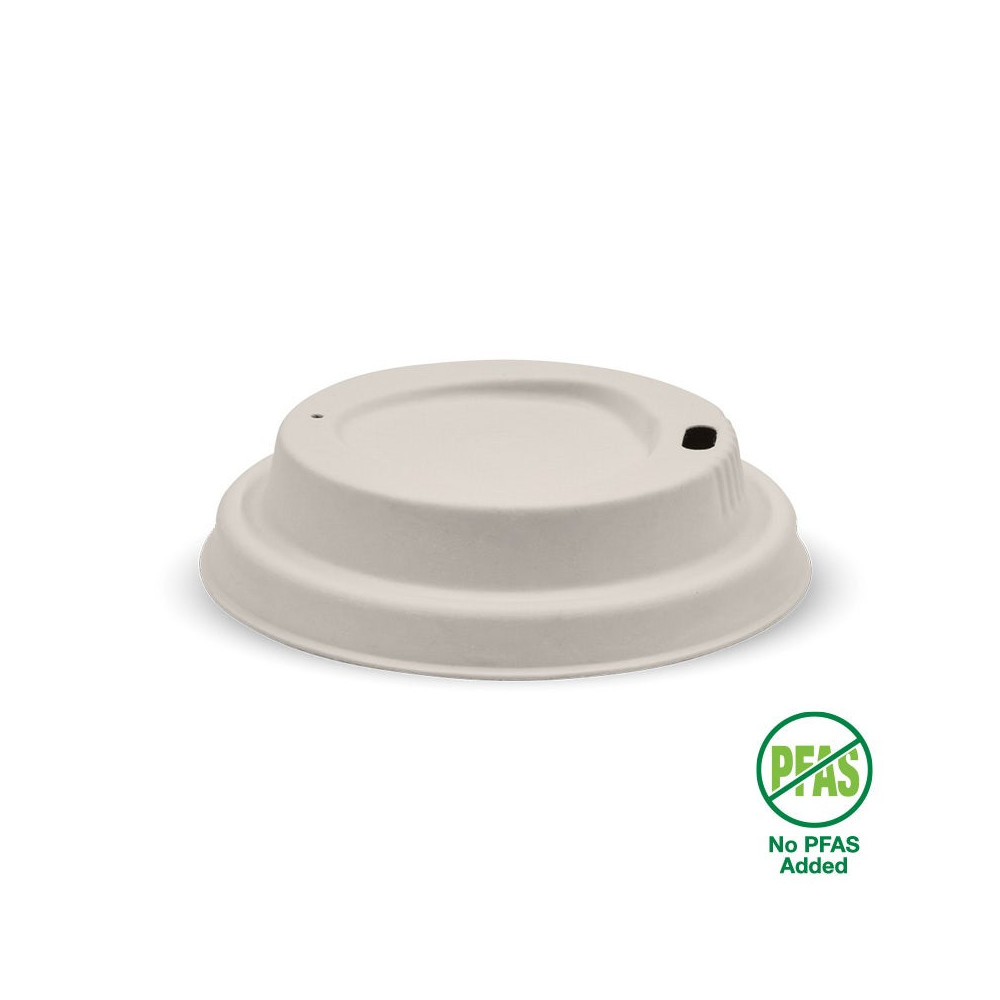 Pulp lid for 8oz Coffee Cups - Natural  1000 pcs