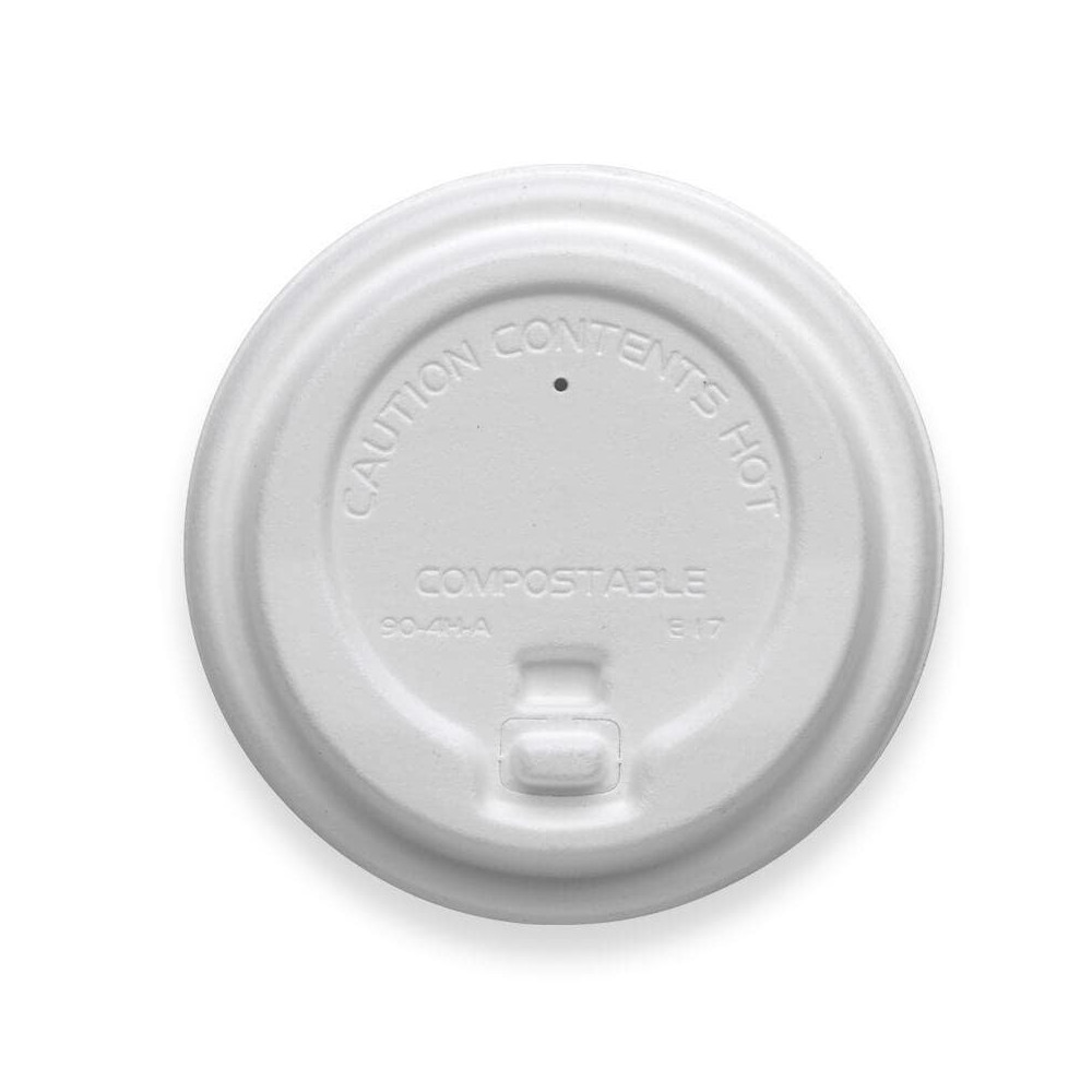 Reclosable pulp lid for 12-16-20oz Coffee Cups - White  1000 pcs