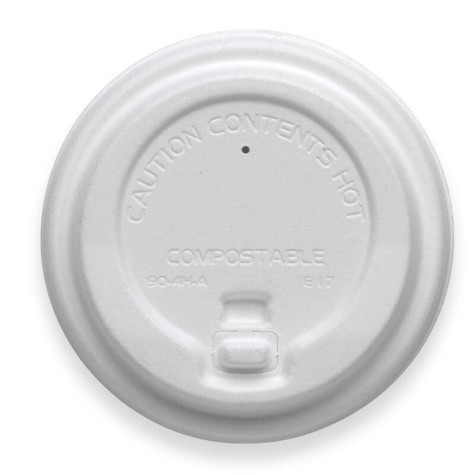 Reclosable pulp lid for 12-16-20oz Coffee Cups - White  1000 pcs